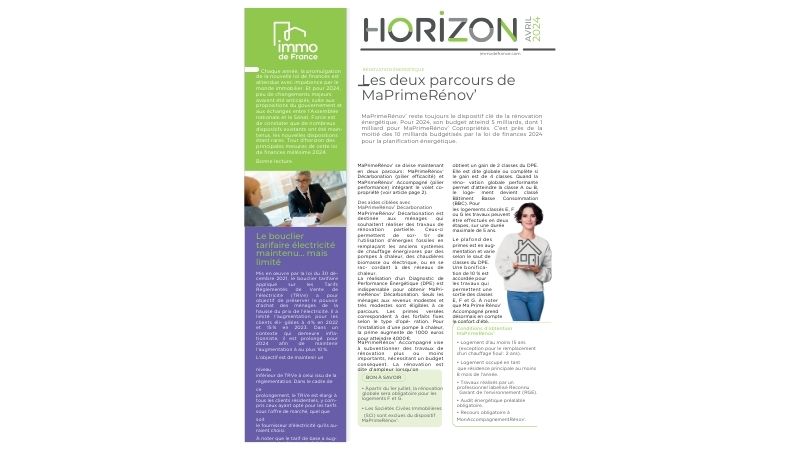 Lettre Horizon - Avril 2024 - Actus immobilières dans le Rhône