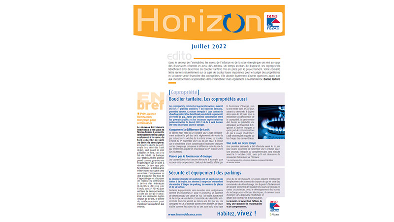 Lettre Horizon - Juillet 2022 - Actus immobilières dans le Var