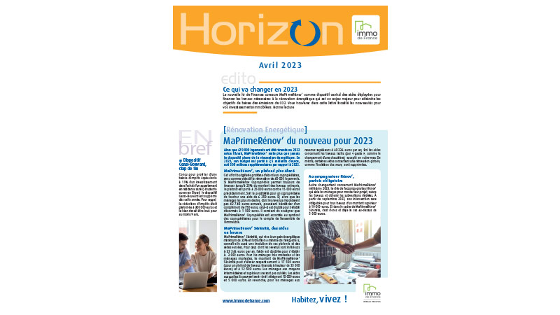 Lettre Horizon - Avril 2023 - Actus immobilières dans les Alpes maritimes