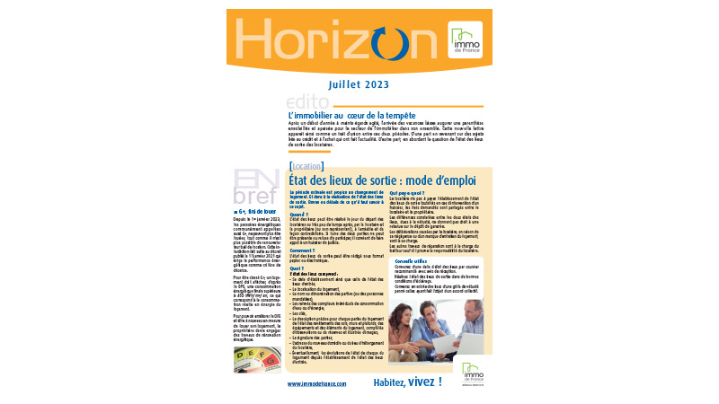 Lettre Horizon IMMO de France - Juillet 2023 - Actus immobilières dans la Loire