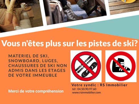 Your building in your ski resort : ski boots and skis forbidden inside - News: Properties manager