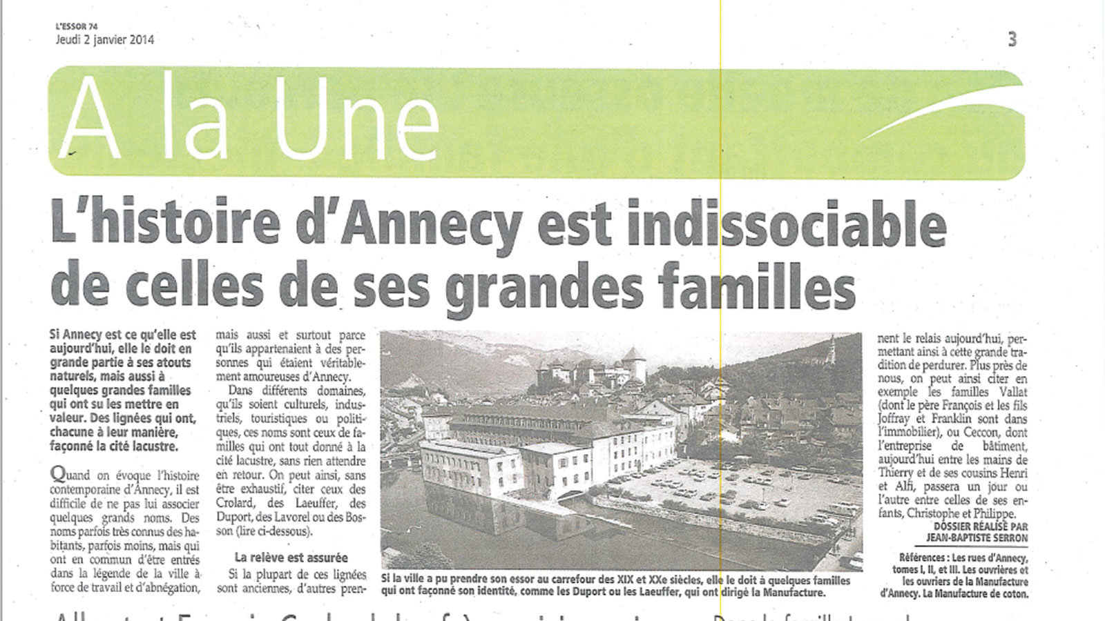 Les grandes familles d'annecy