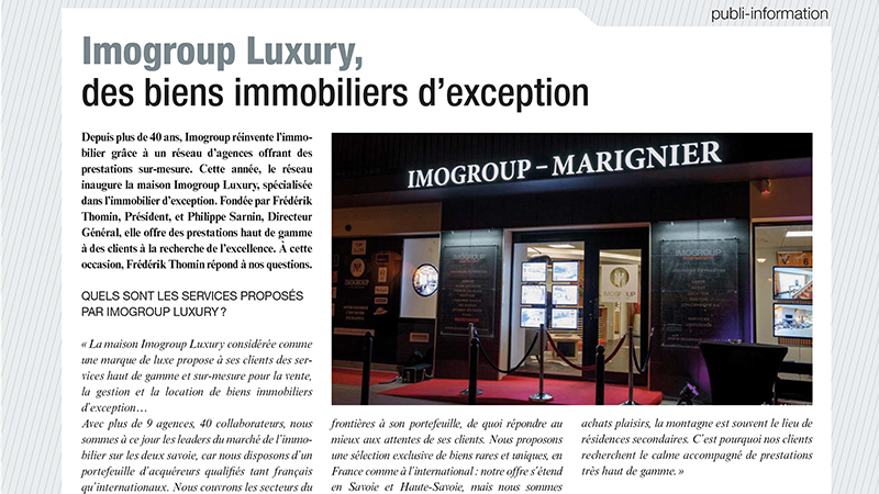 On parle d'Imogroup Luxury, la référence des biens d'exception - IMOGROUP Luxury - NEWS